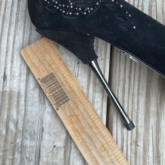 Betsey Johnson Black "Tryyst" Stiletto Heels Size 7 - Picture 12 of 15